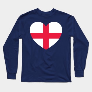 England Flag Heart Long Sleeve T-Shirt